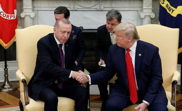 الرئيس الأميركي دونالد ترامب في لقاء سابق مع نظيره التركي رجب طيب أردوغان