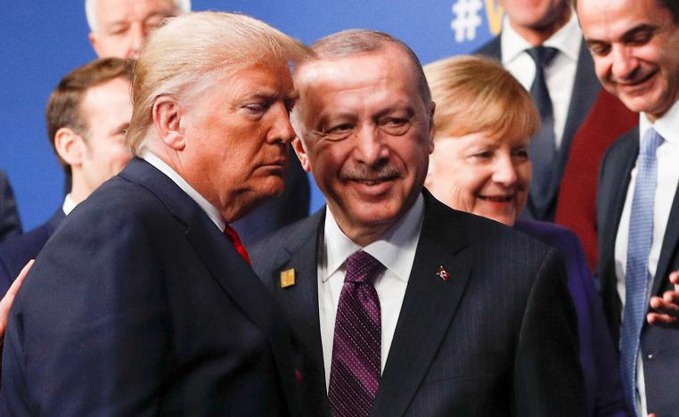 صورة لترامب واردوغان خلال قمة الناتو عام 2019