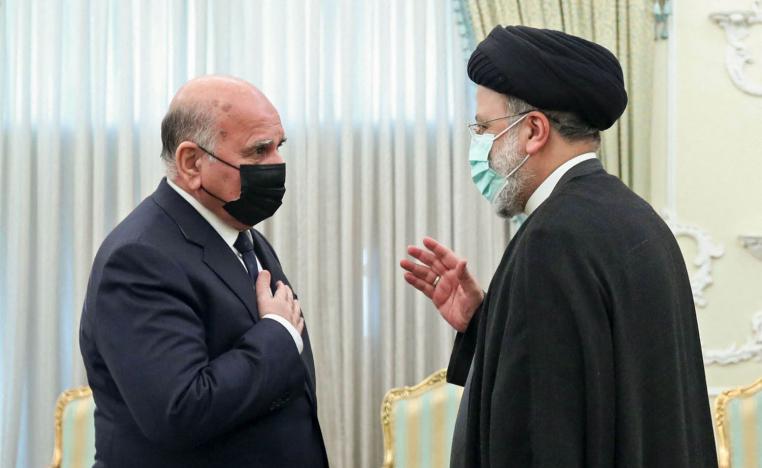 الرئيس الإيراني إبراهيم رئيسي يستقبل وزير خارجية العراق فؤاد حسين