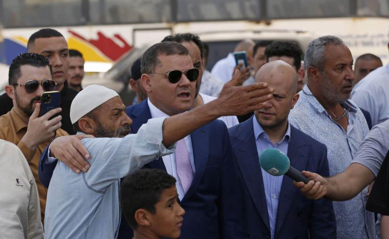 رئيس حكومة الوحدة الوطنية الليبية عبدالحميد دبيبة وسط طرابلس