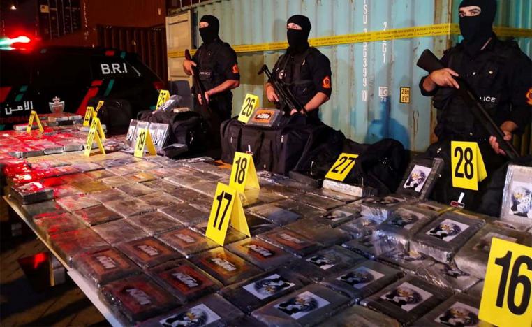 A photo archive of a drug seizure by Morocco's police