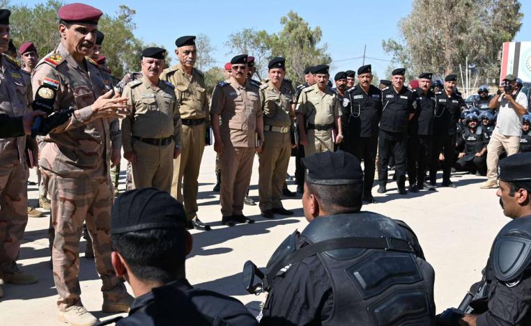 رئيس الأركان العراقي عبدالأمير يارالله يتحدث إلى قوات الشرطة الاتحادية في كركوك