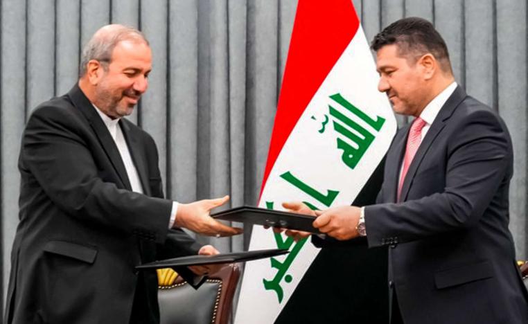 العراق وايران وقعا العديد من الاتفاقيات لتصير الغاز والكهرباء