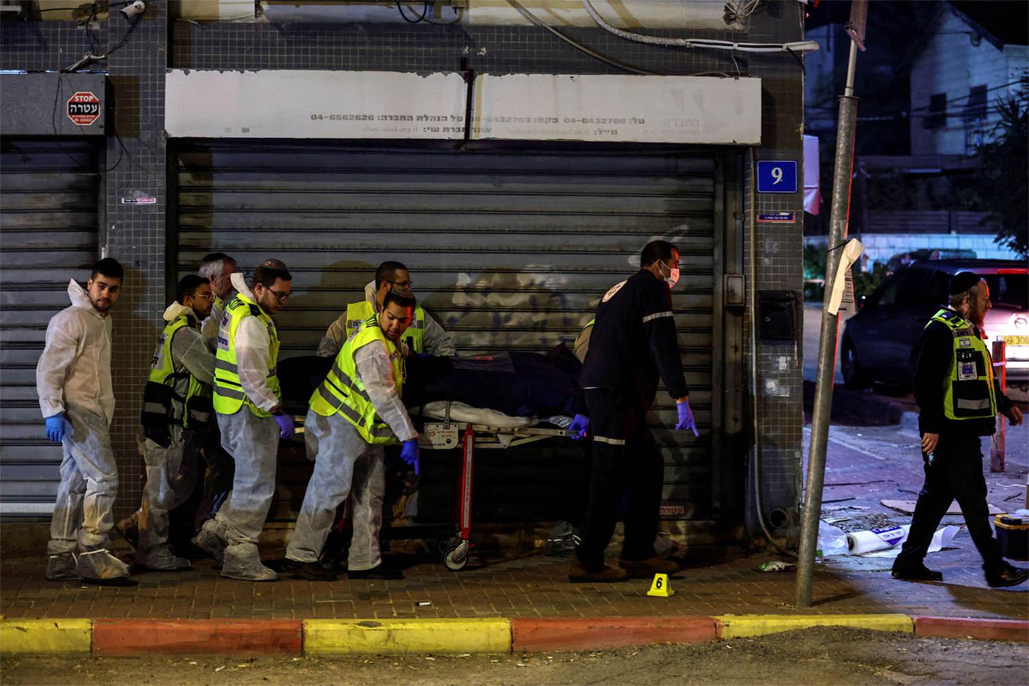 The two killed in the Sunday night attack in Hadera were Israeli police officers