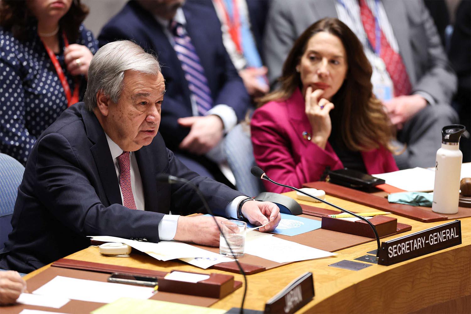 Guterres told member states that the UN charter bars the use of force against the territorial integrity or political independence of any state 