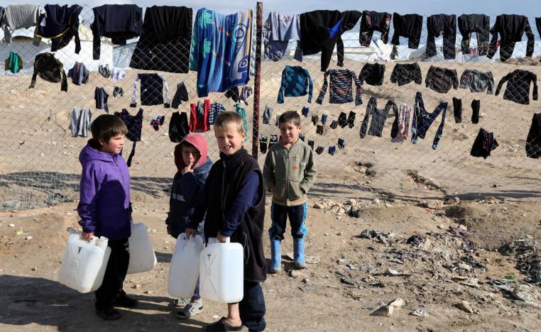 أطفال سوريون في مخيم الهول شمال سوريا