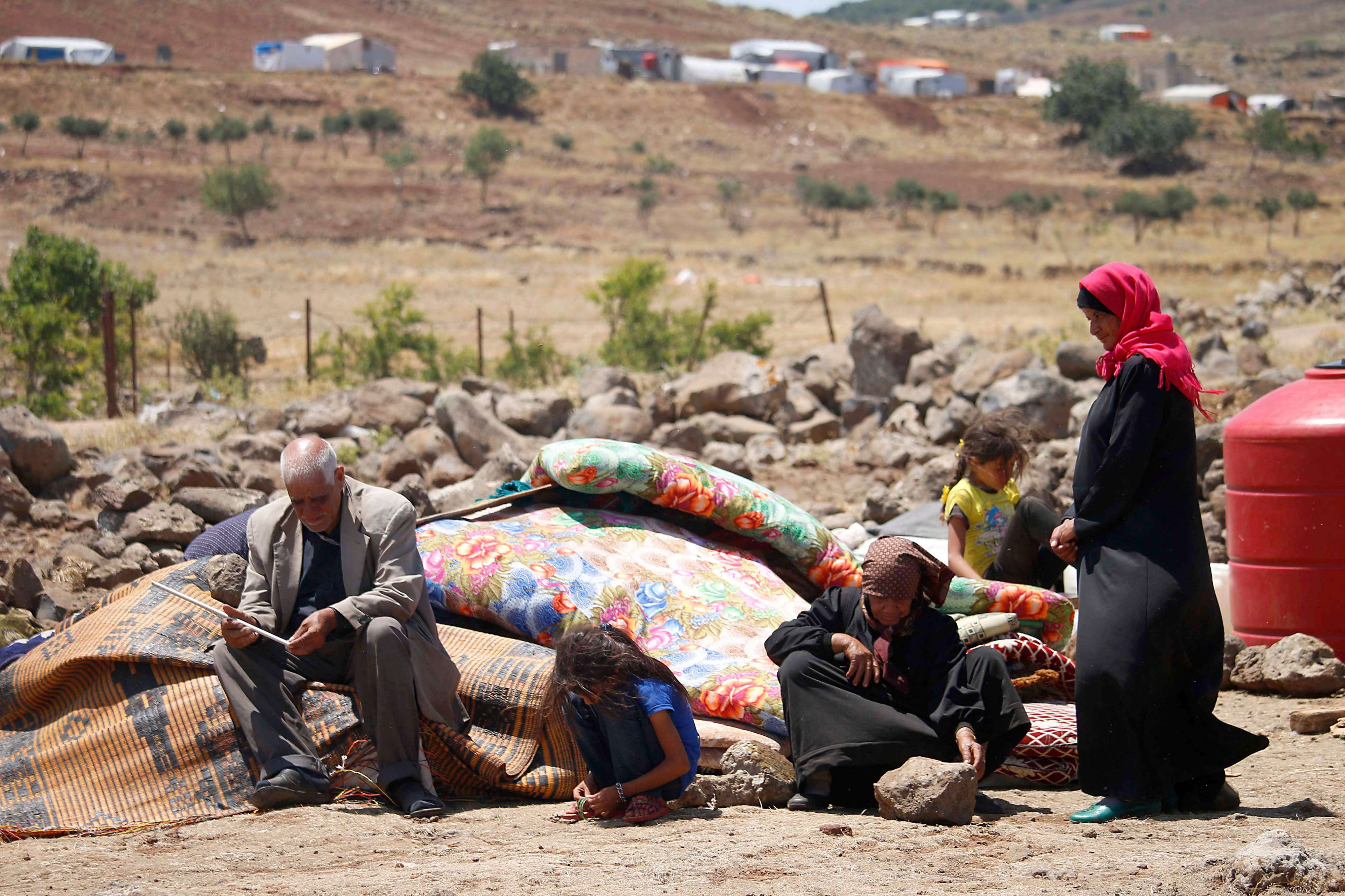 النازحون السوريون من الجنوب