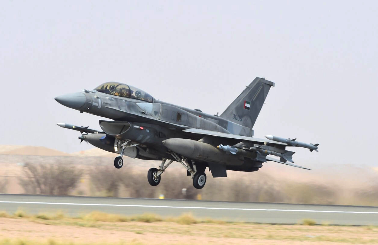 مقاتلة اماراتية ضمن القوات الجوية المشاركة في معركة الحديدة