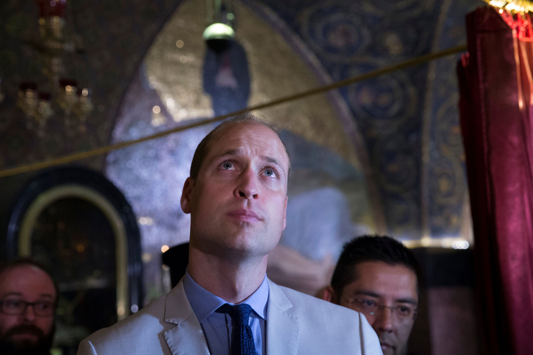 Britain's Prince William visits the Church of the Holy Sepulchre in Jerusalem's Old City, June 28, 2018.
