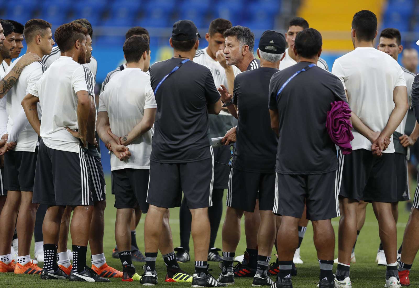 منتخب المكسيك اثناء التدريبات
