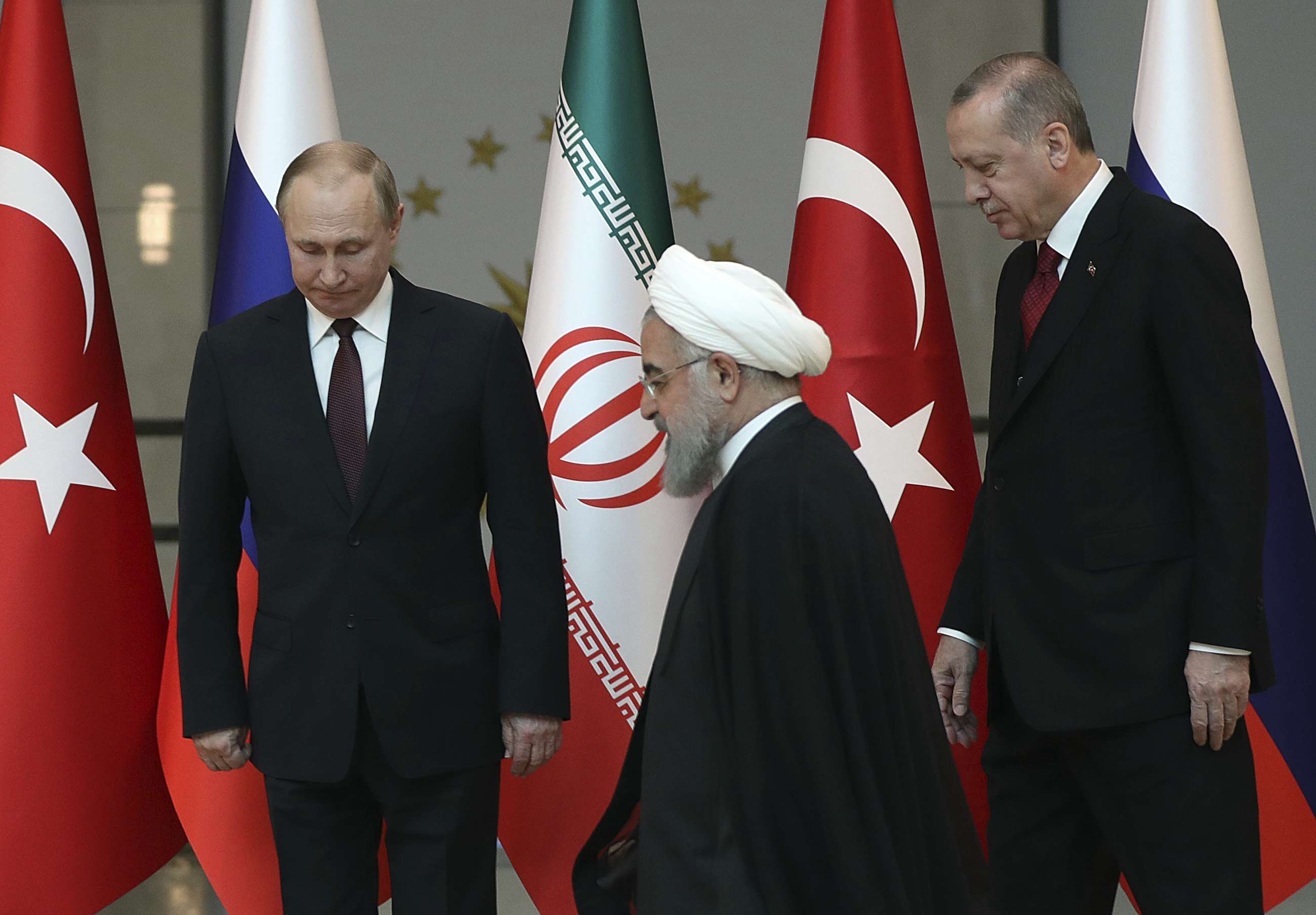 بوتين روحاني وأردوغان