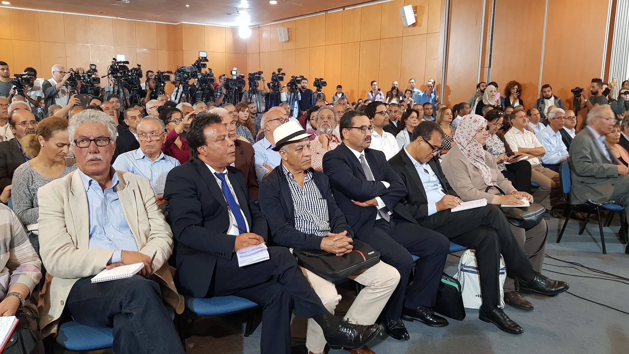 جانب من الندوة الصحفية للجبهة الشعبية