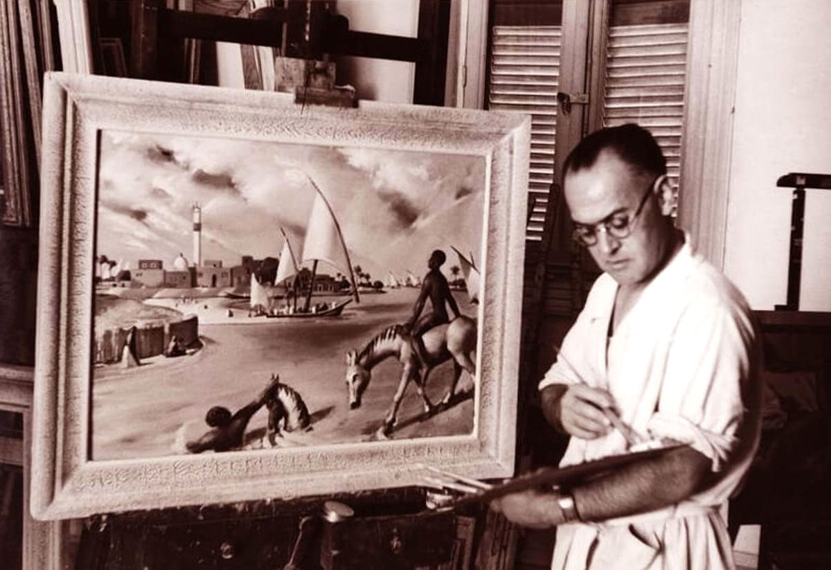 الفنان في مرسمه