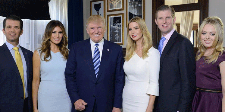 عائلة الرئيس الأميركي دونالد ترامب في قلب التحقيق بسبب تضارب المصالح