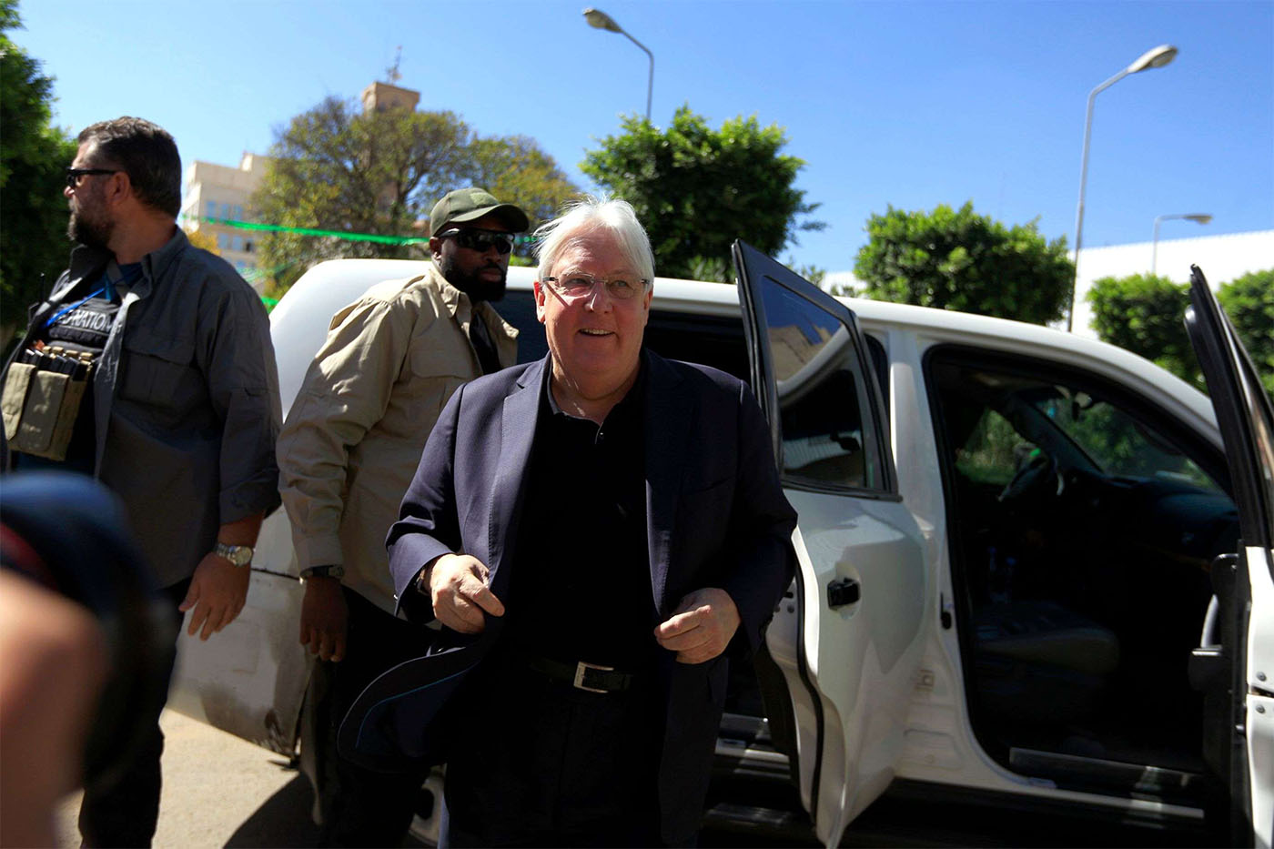 UN envoy Martin Griffiths flew with Huthi rebels to allay their concerns
