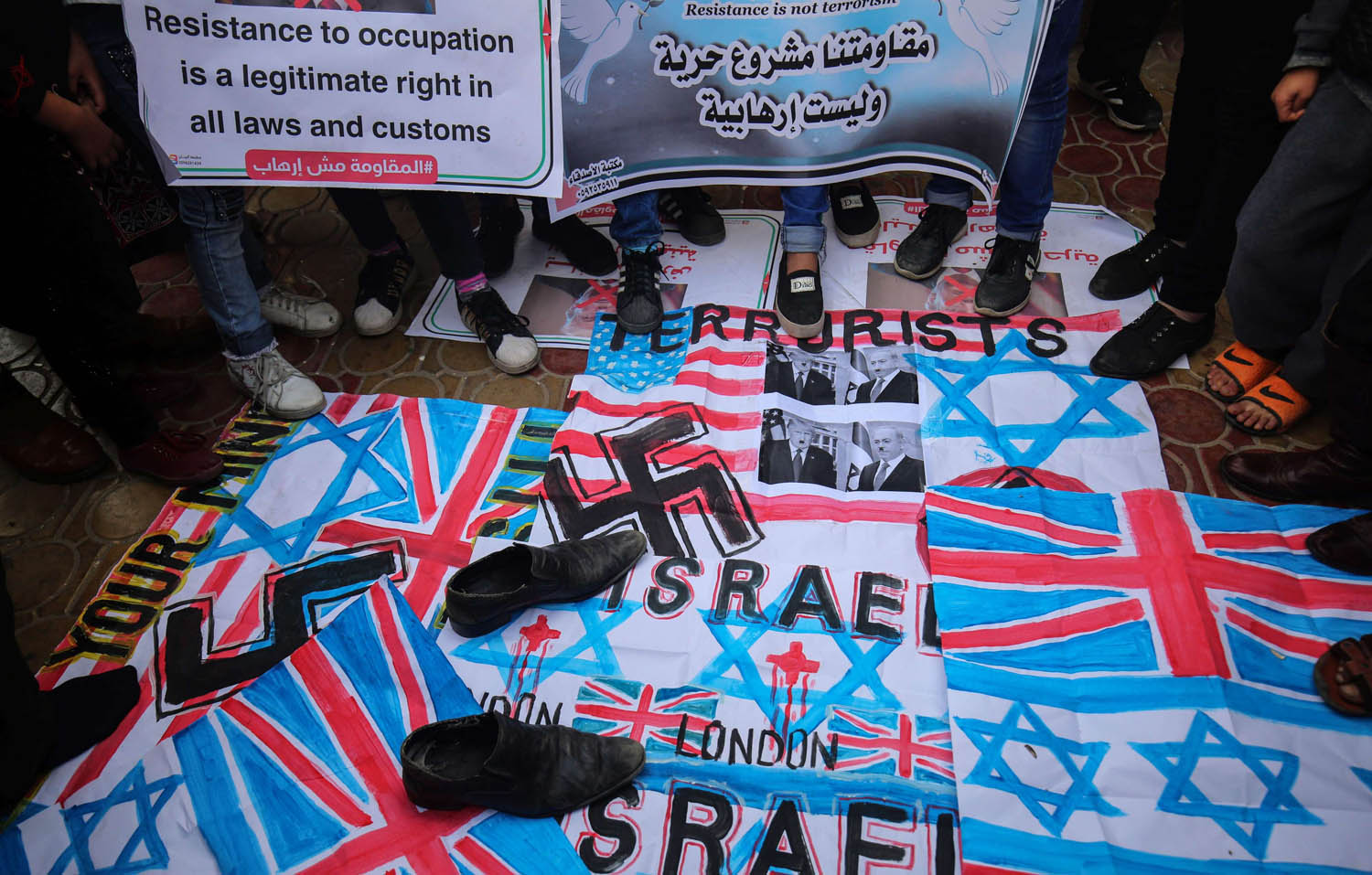 متظاهرون فلسطينيون في غزة عشية التصويت في الأمم المتحدة