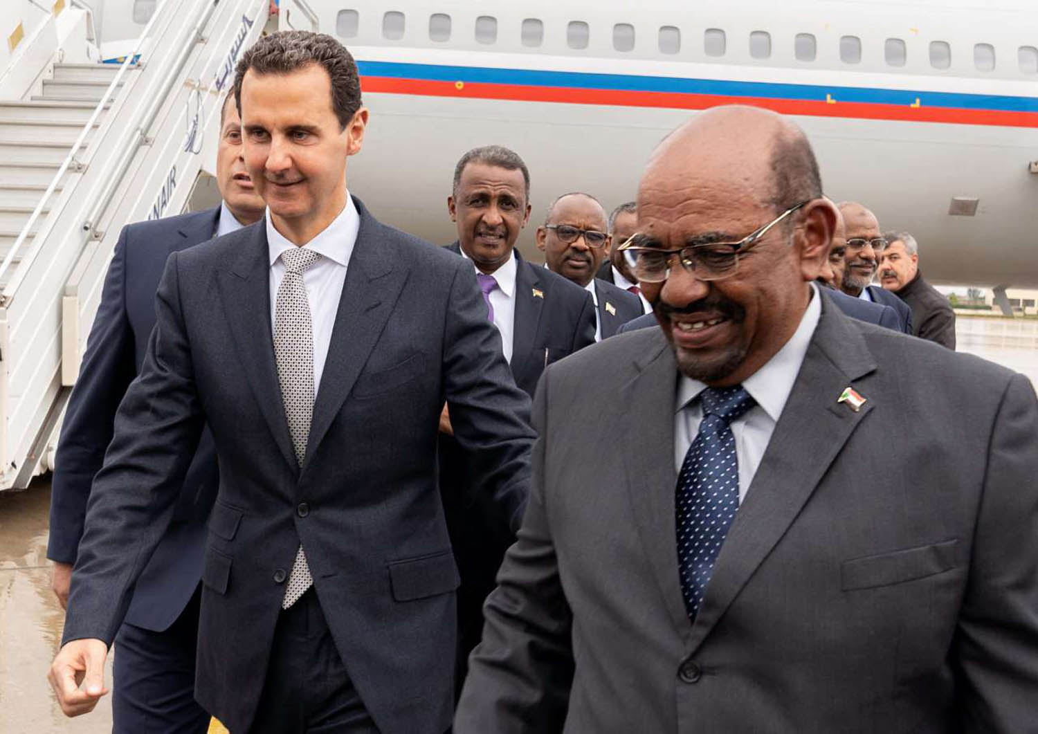 الرئيس السوري بشار الأسد يستقبل الرئيس السوداني عمر البشير