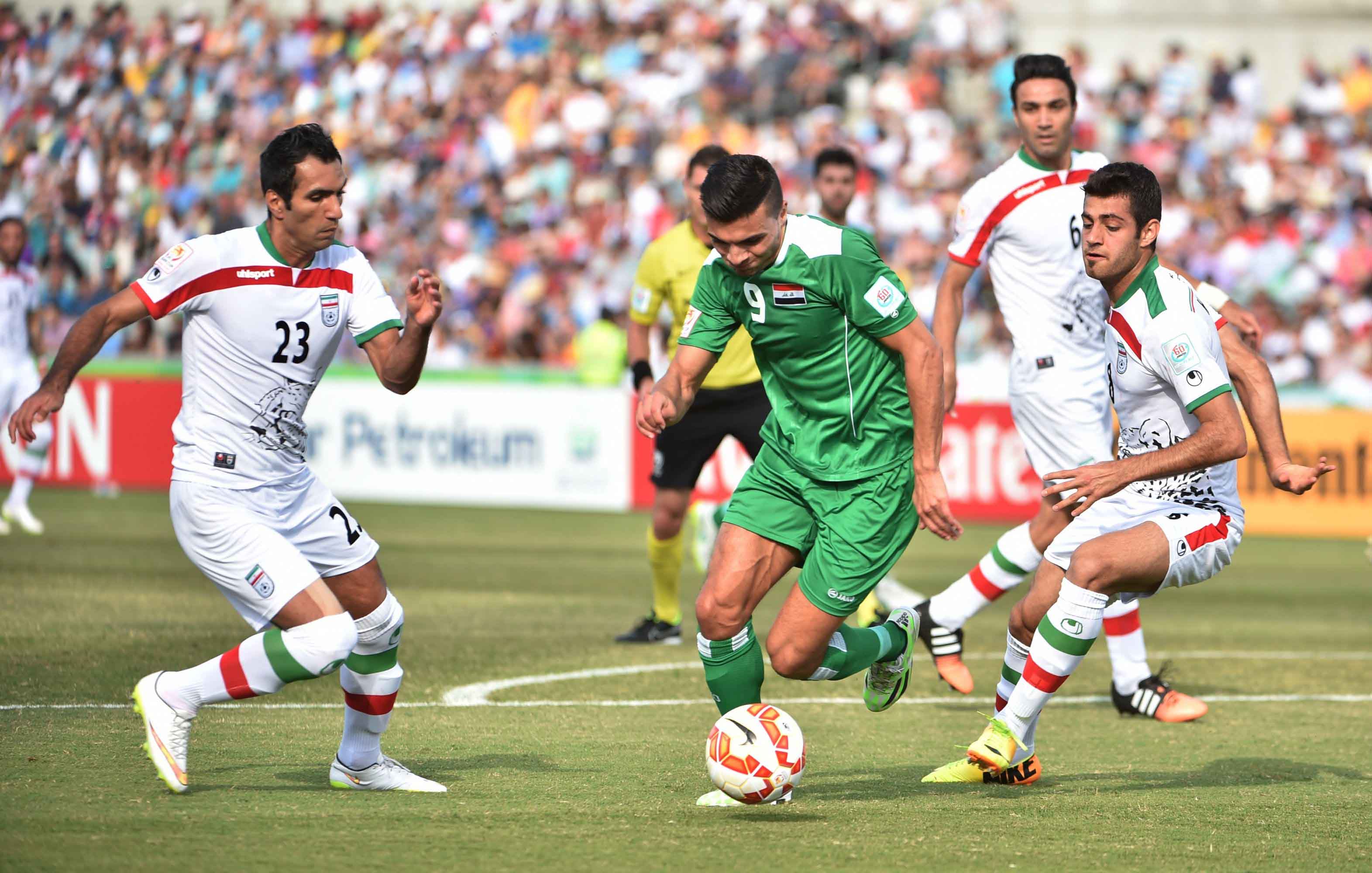 Iran played most of the classic 2015 quarter-final with 10 men after Mehrdad Pooladi's hotly disputed first-half dismissal