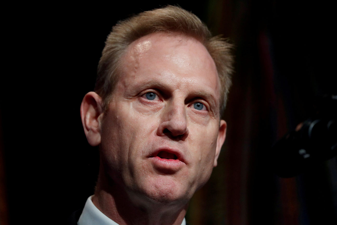 Acting U.S. Secretary of Defense Patrick Shanahan speaks during the Missile Defense Review announcement at the Pentagon in Arlington, Virginia, U.S., January 17, 2019.