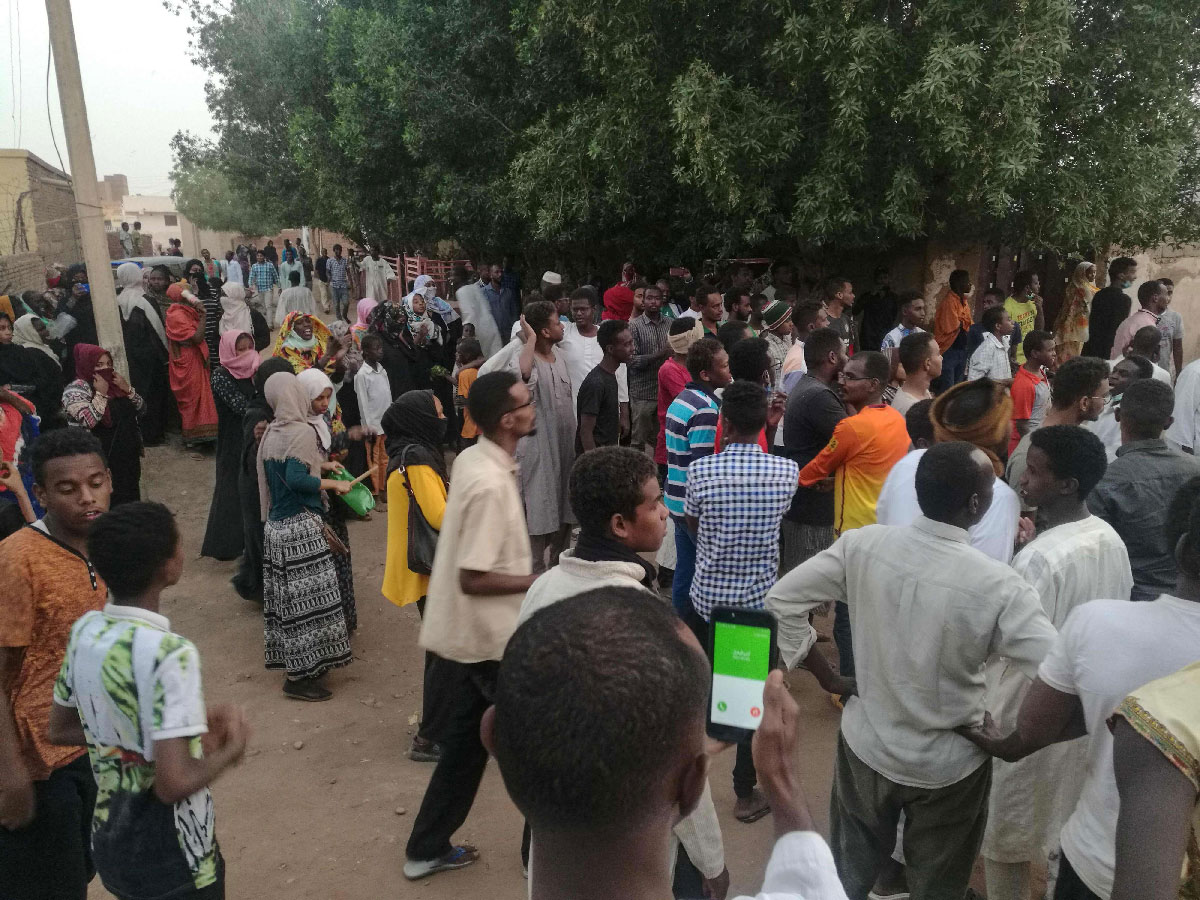 Sudanese protesters take part in an anti-government demonstration in Khartoum on February 15, 2019.