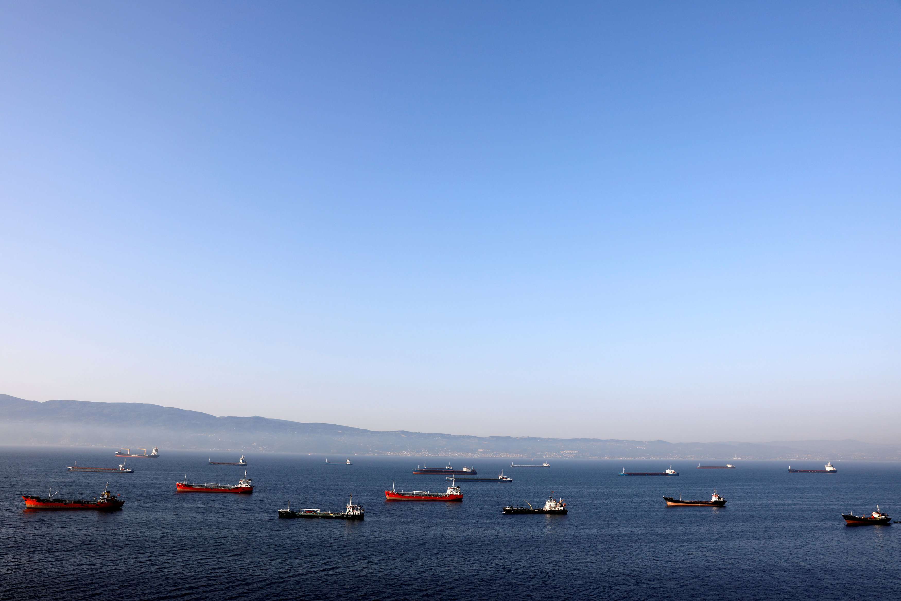 Oil tankers wait to dock at Tupras refinery near the northwestern Turkish city of Izmit, Turkey, June 28, 2017.