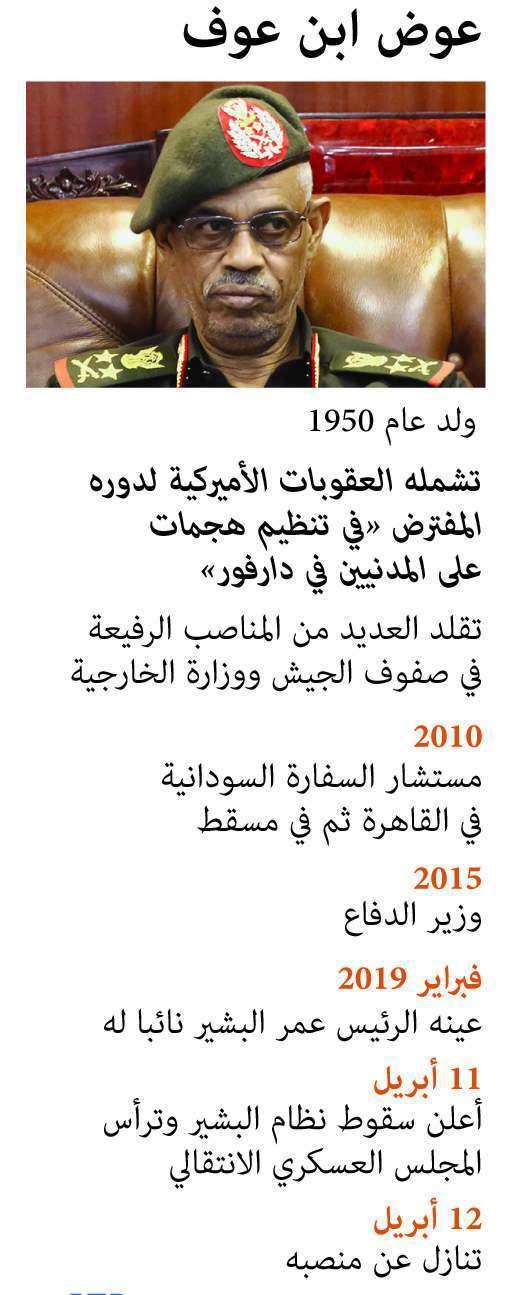 قرار اعفاء بن عوف من منصبه جاء بعد يومين من تنحيه من رئاسة المجلس الانتقالي العسكري