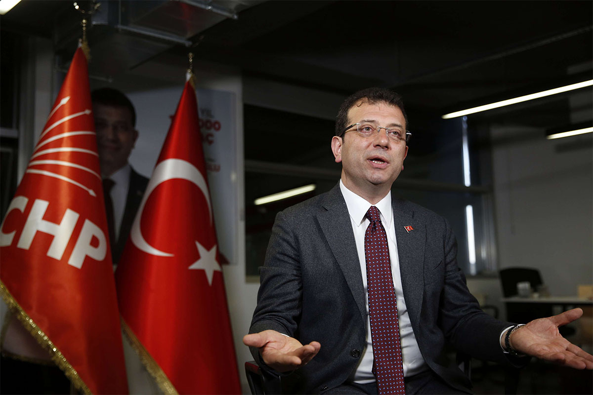 Ekrem Imamoglu, Republican People's Party's (CHP) mayoral candidate in Istanbul