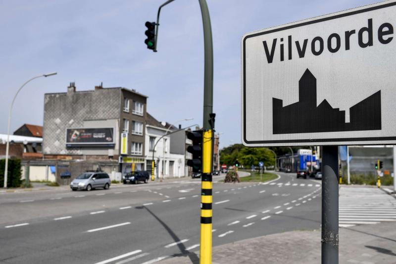 A view of a street in Vilvoorde, Belgium