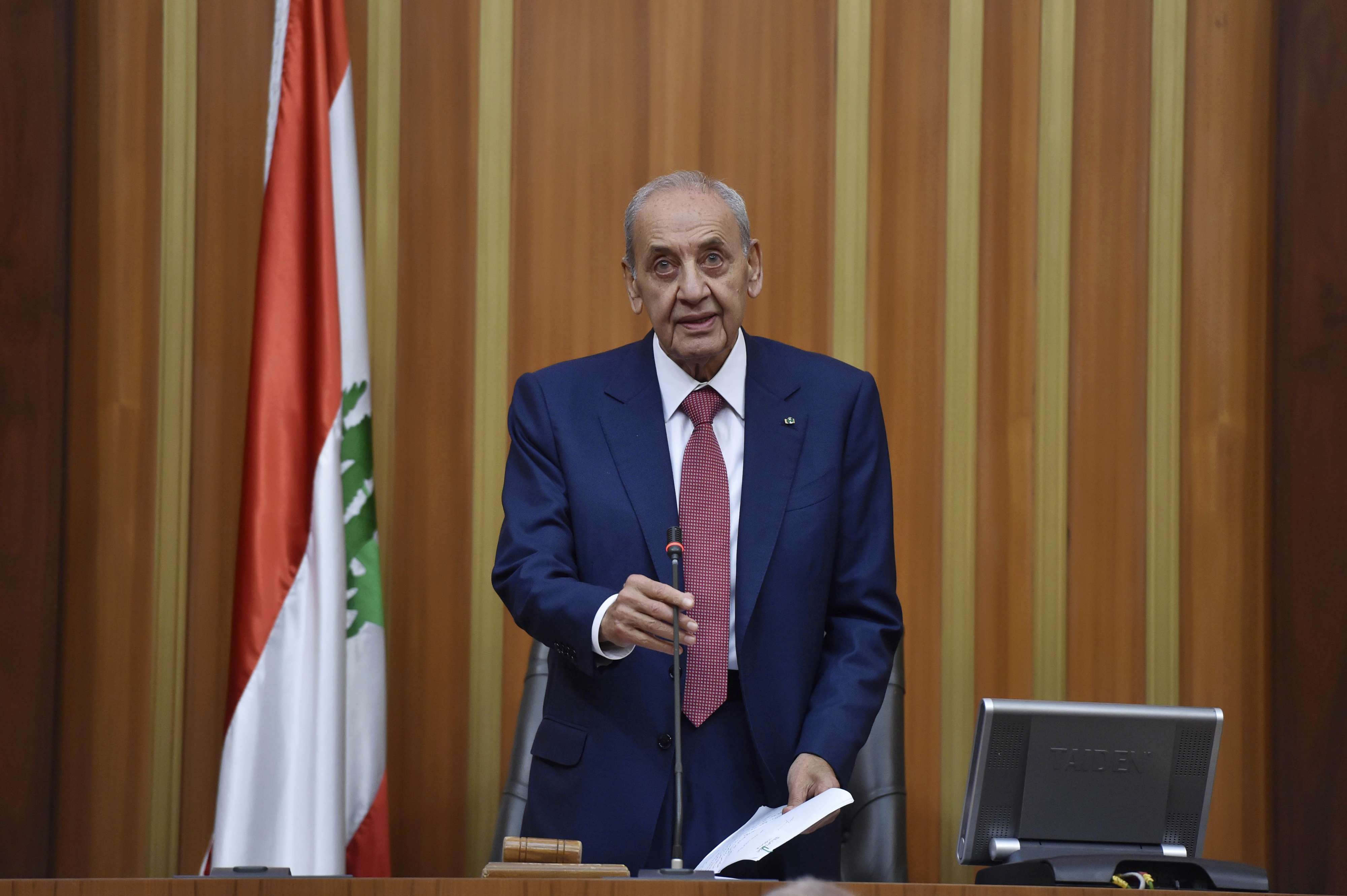 Lebanese parliament speaker Nabih Berri