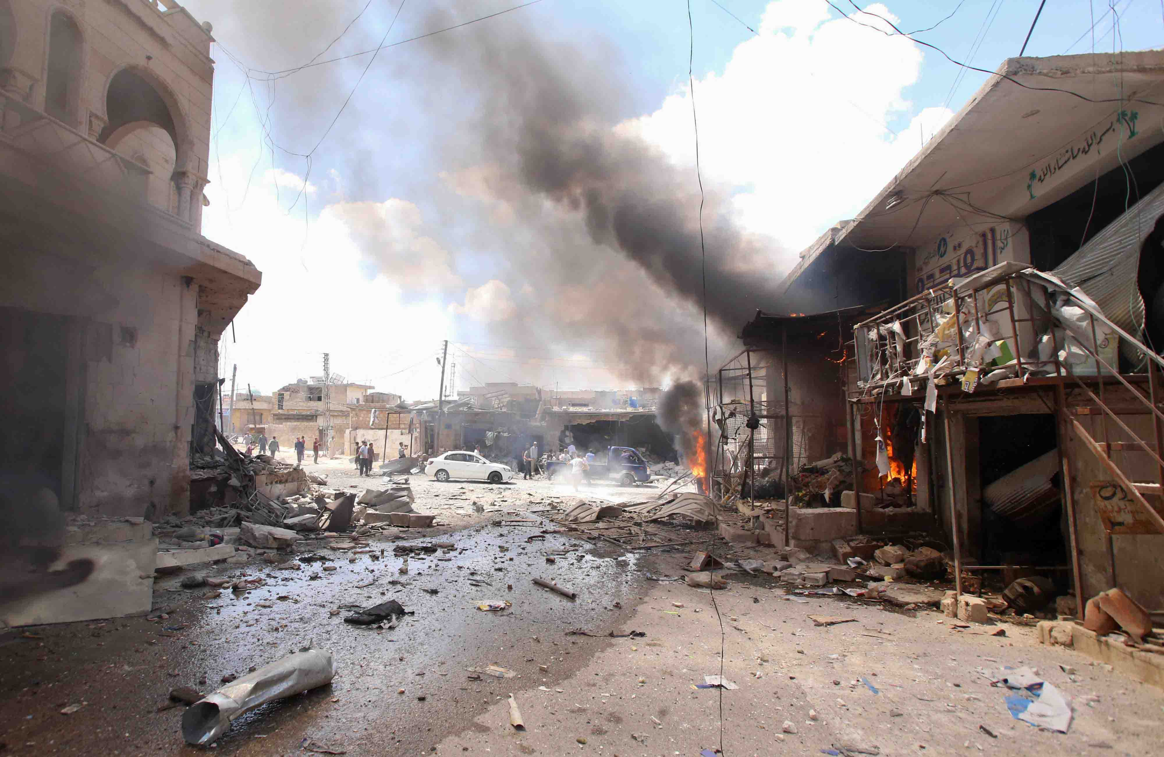 Russian and Syrian regime aircraft have ramped up strikes on Idlib since late April, killing more than 600 civilians