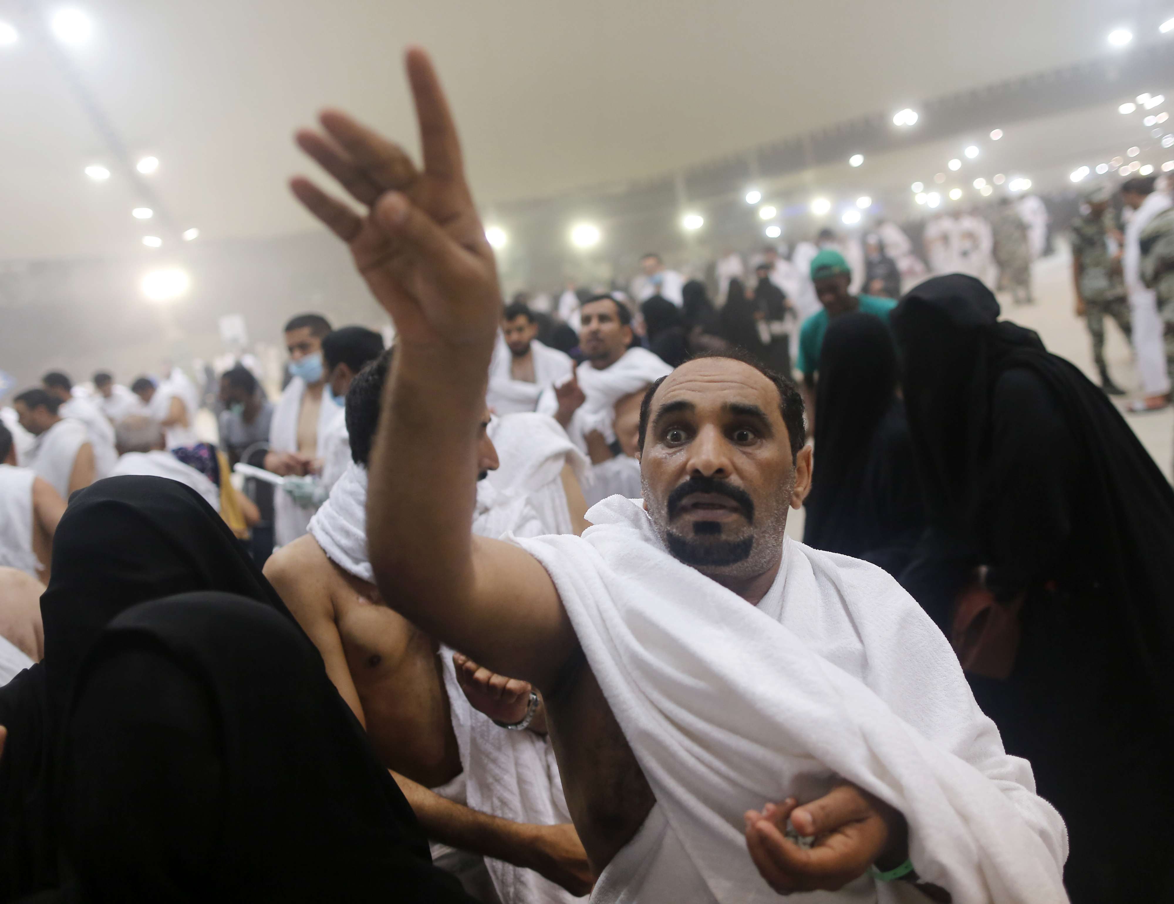 Muslim tradition holds that pilgrims must throw seven stones each at a pillar representing Satan on the first day of Eid al-Adha