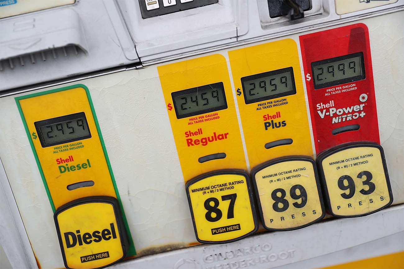 Oil prices are far off their levels one year ago