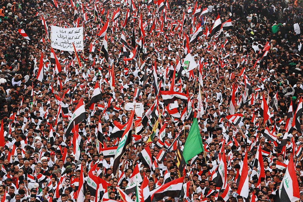 موكب زوار المشاركين بإحياء ذكرى الأربعينية في مدينة كربلاء