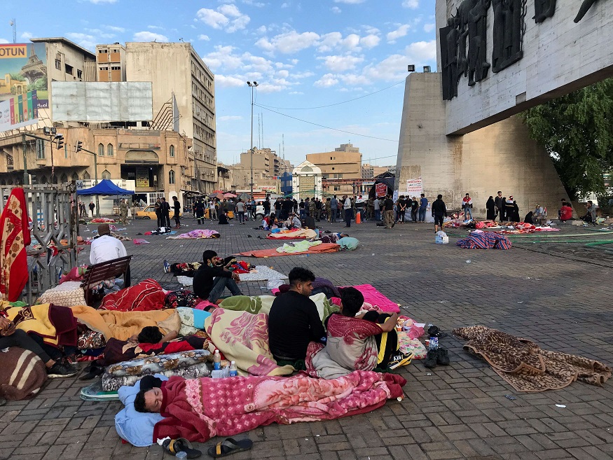 المحتجون في العراق