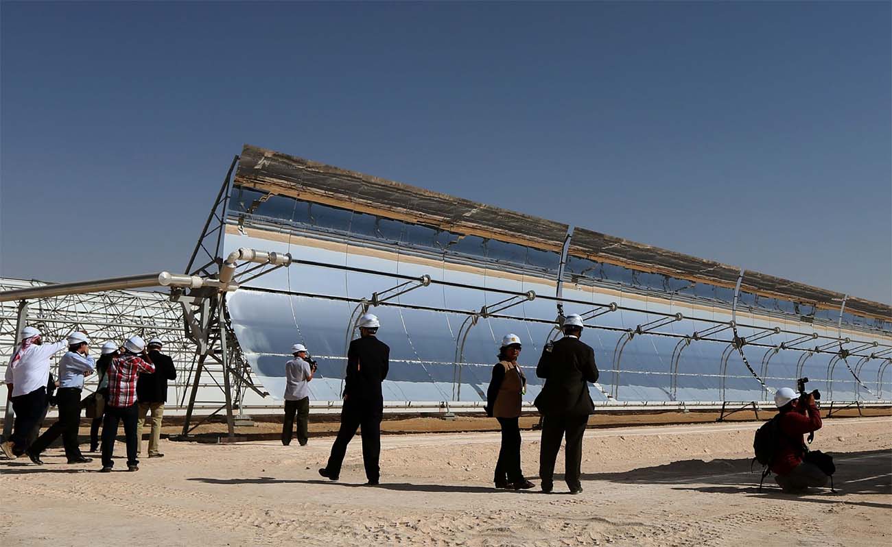 Shams 1, Concentrated Solar power (CSP) plant, in al-Gharibiyah district on the outskirts of Abu Dhabi