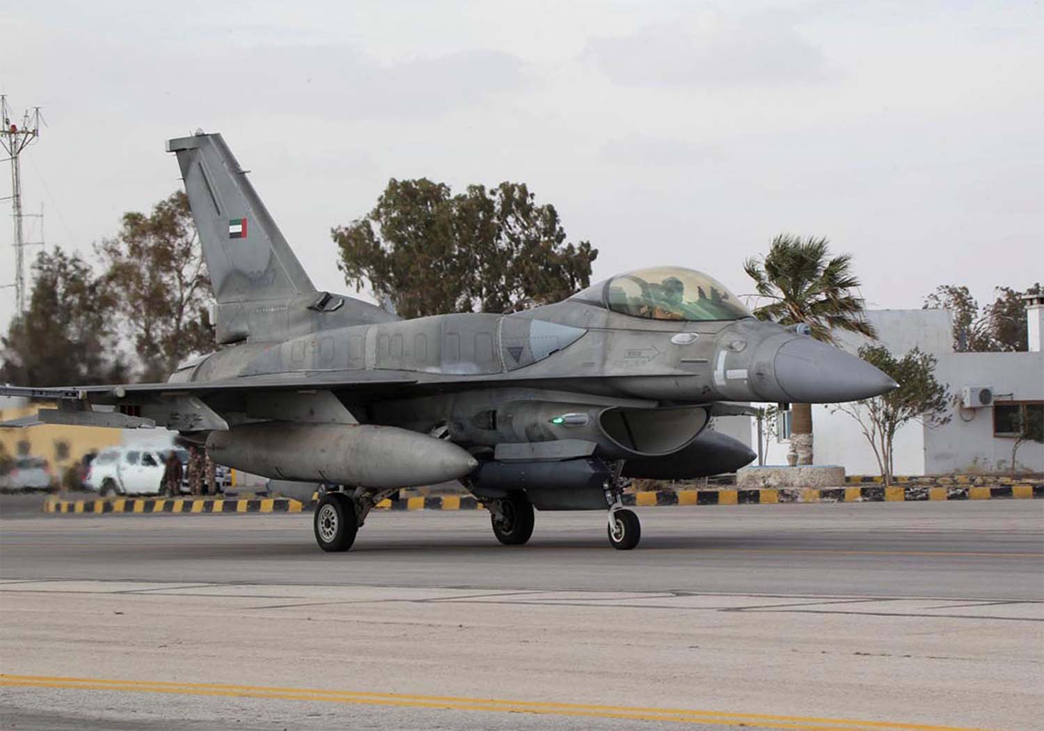 A UAE F-16 fighter jet