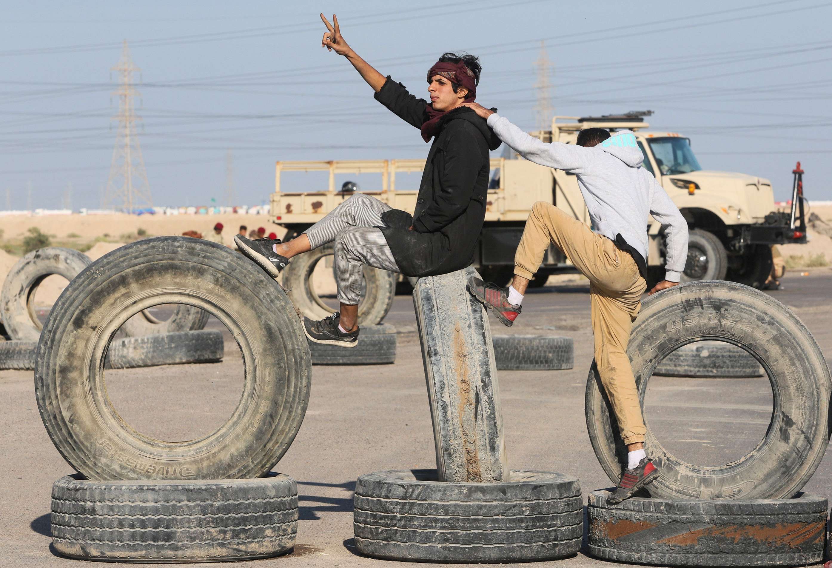 محتجون عراقيون