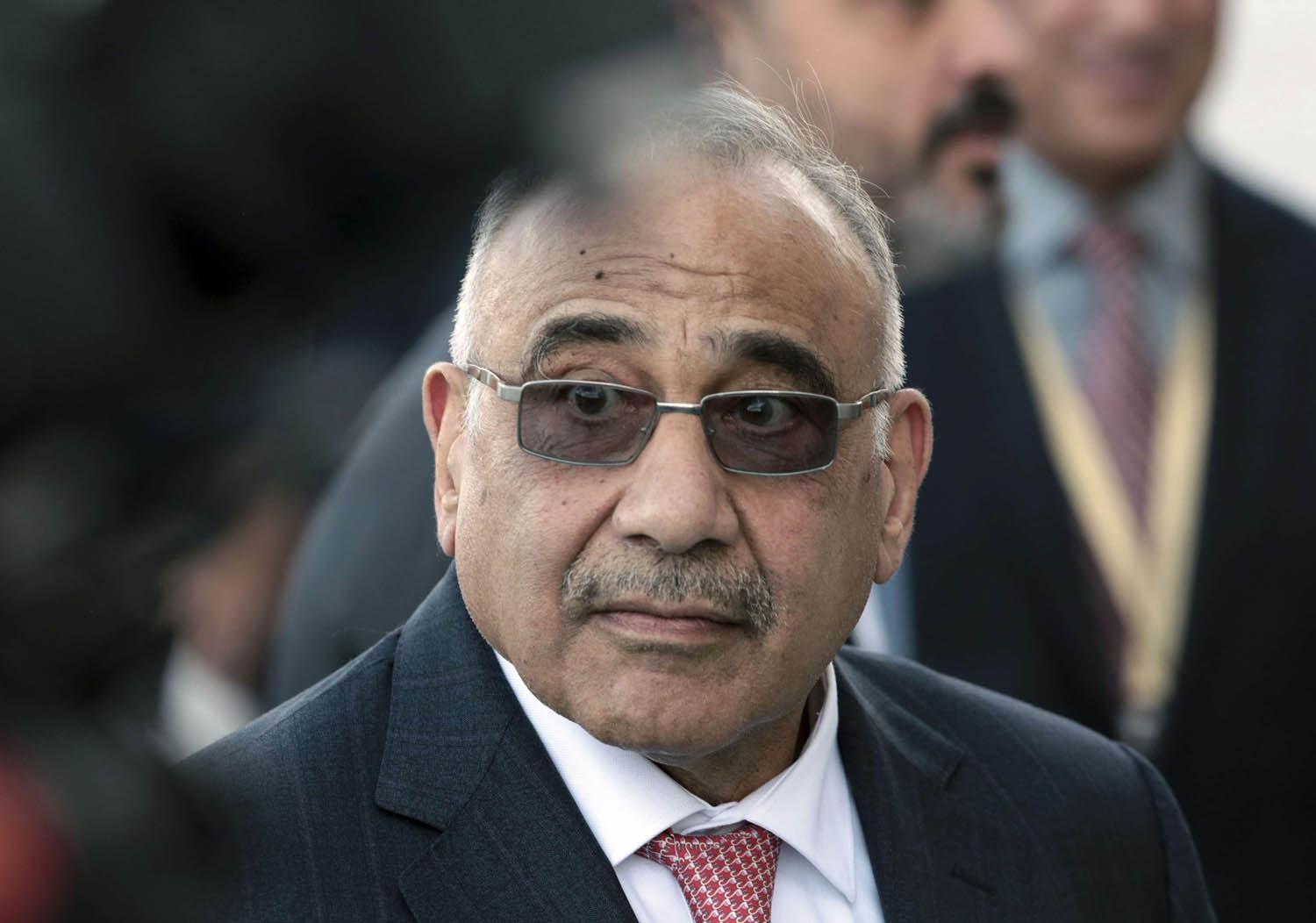 رئيس الوزراء العراقي عادل عبدالمهدي