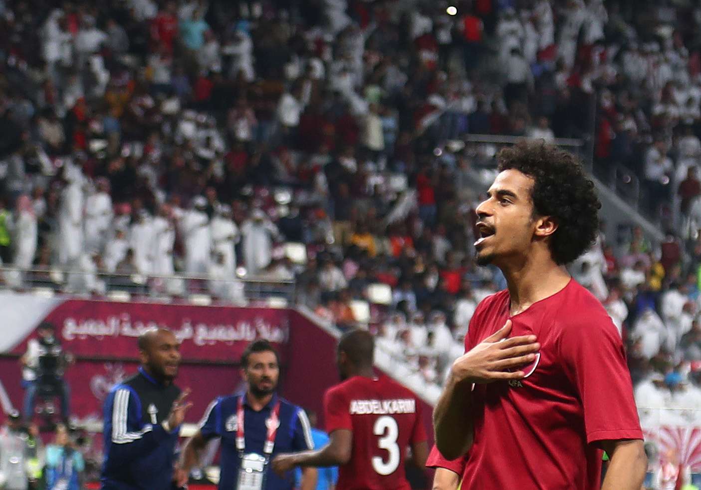 'العنابي' يتأهل الى المربع الذهبي لكأس الخليج بفضل عفيف