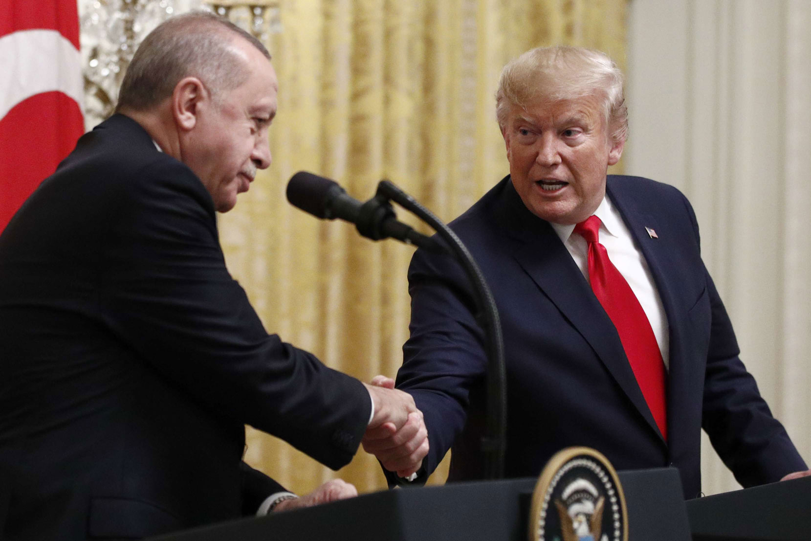 الرئيس التركي رجب طيب اردوغان والرئيس الأميركي دونالد ترامب