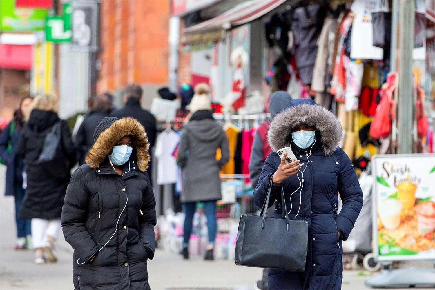 People wearing masks 