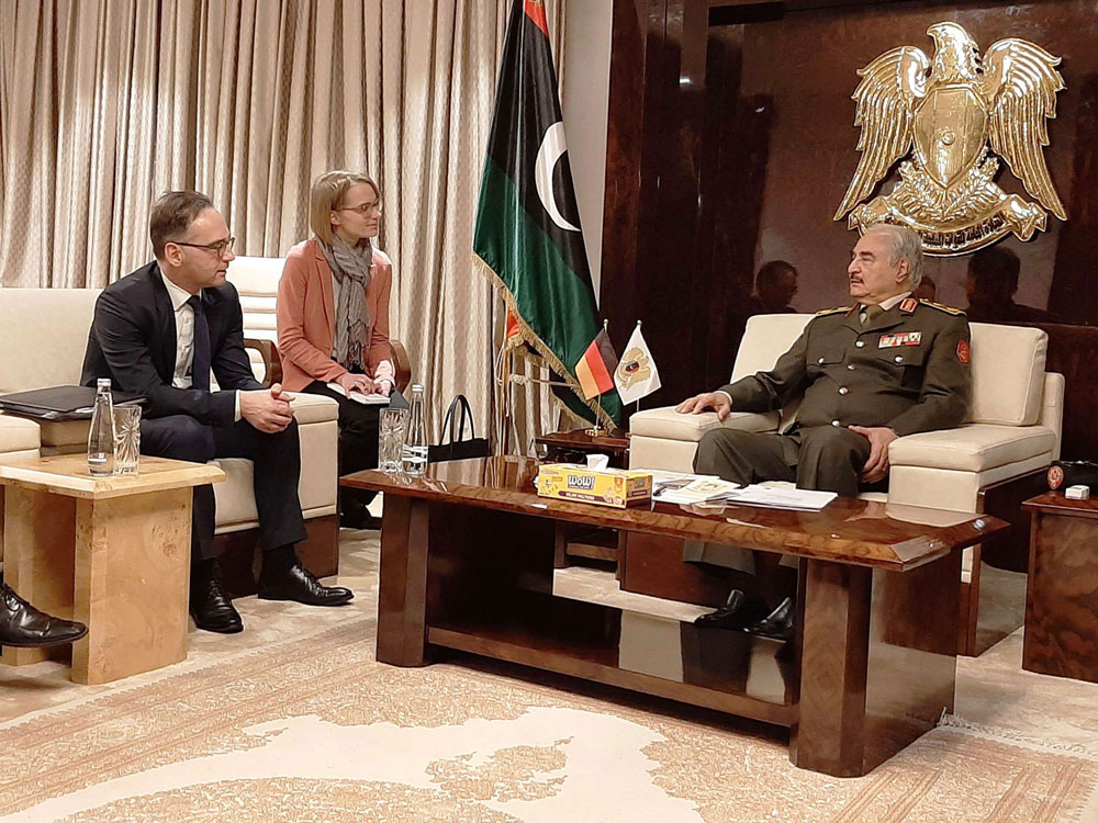 زيارة وزير الخارجية الألماني للمشير خليفة حفتر في بنغازي