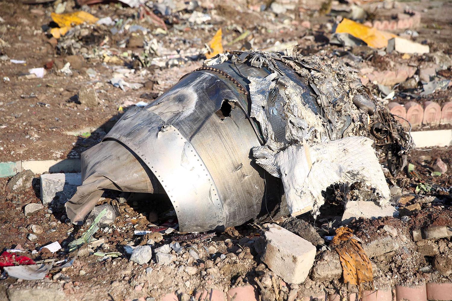 Ukrainian airliner's wreckage