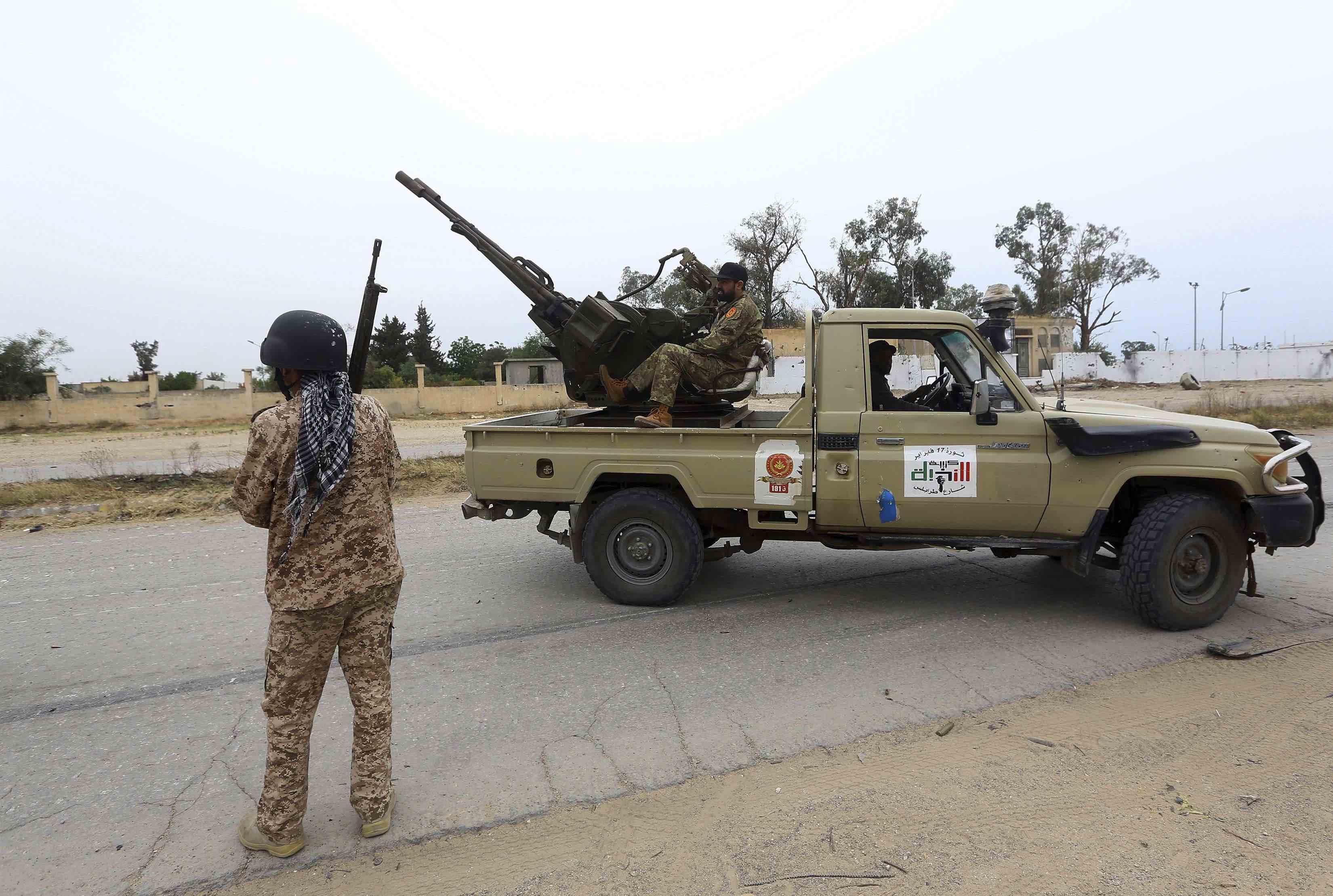 Italy has campaigned for rigorous enforcement of the UN arms embargo on its former north African colony 
