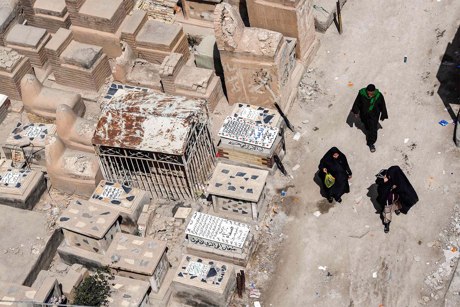 the Wadi al-Salam cemetery, one of the world's biggest cemeteries, in Najaf 