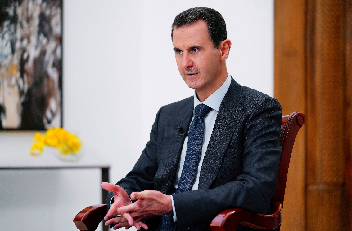 Syrian President Bashar Assad speaks in Damascus, Syria