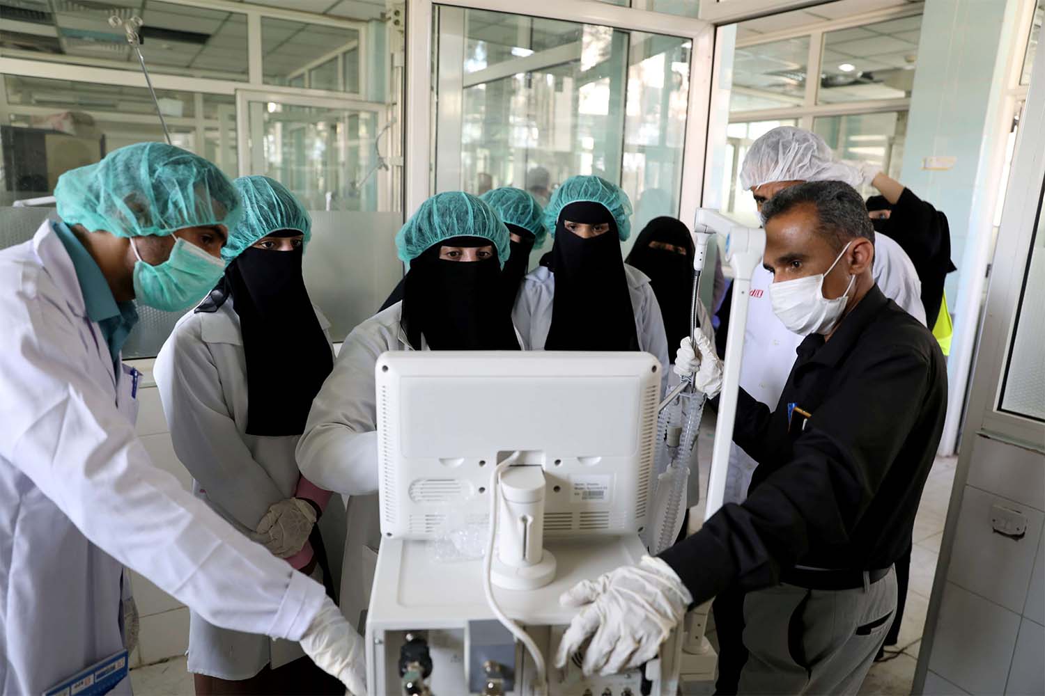Intensive care ward of a hospital in Sanaa
