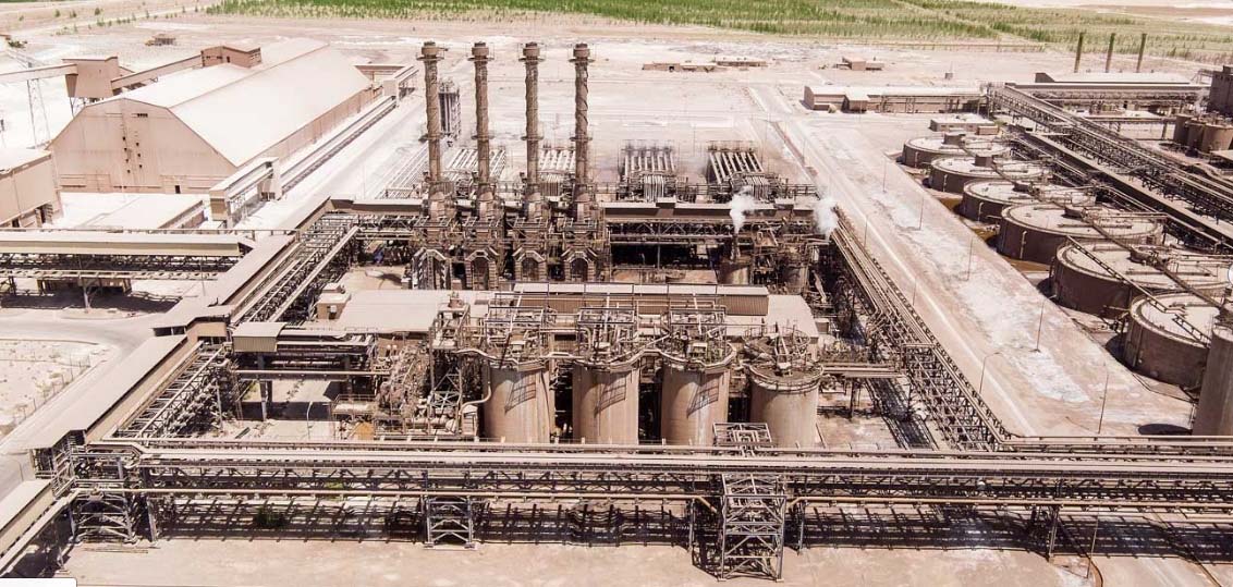 The aluminium production complex is located at the edge of the desert in North Khorasan province in northeast Iran, near the country’s largest deposit of bauxite