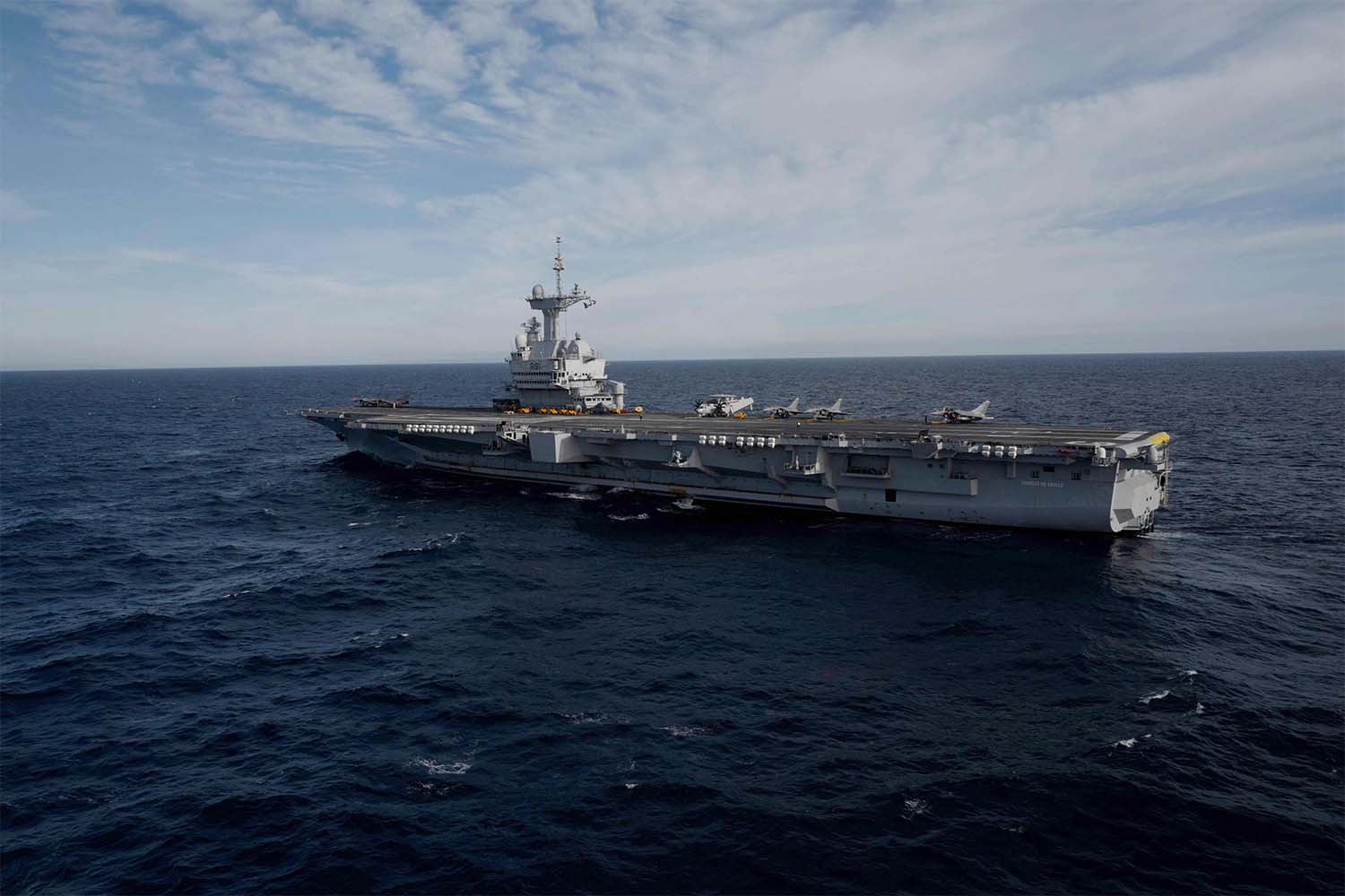 Carrier "Charles de Gaulle" in the Mediterranean sea