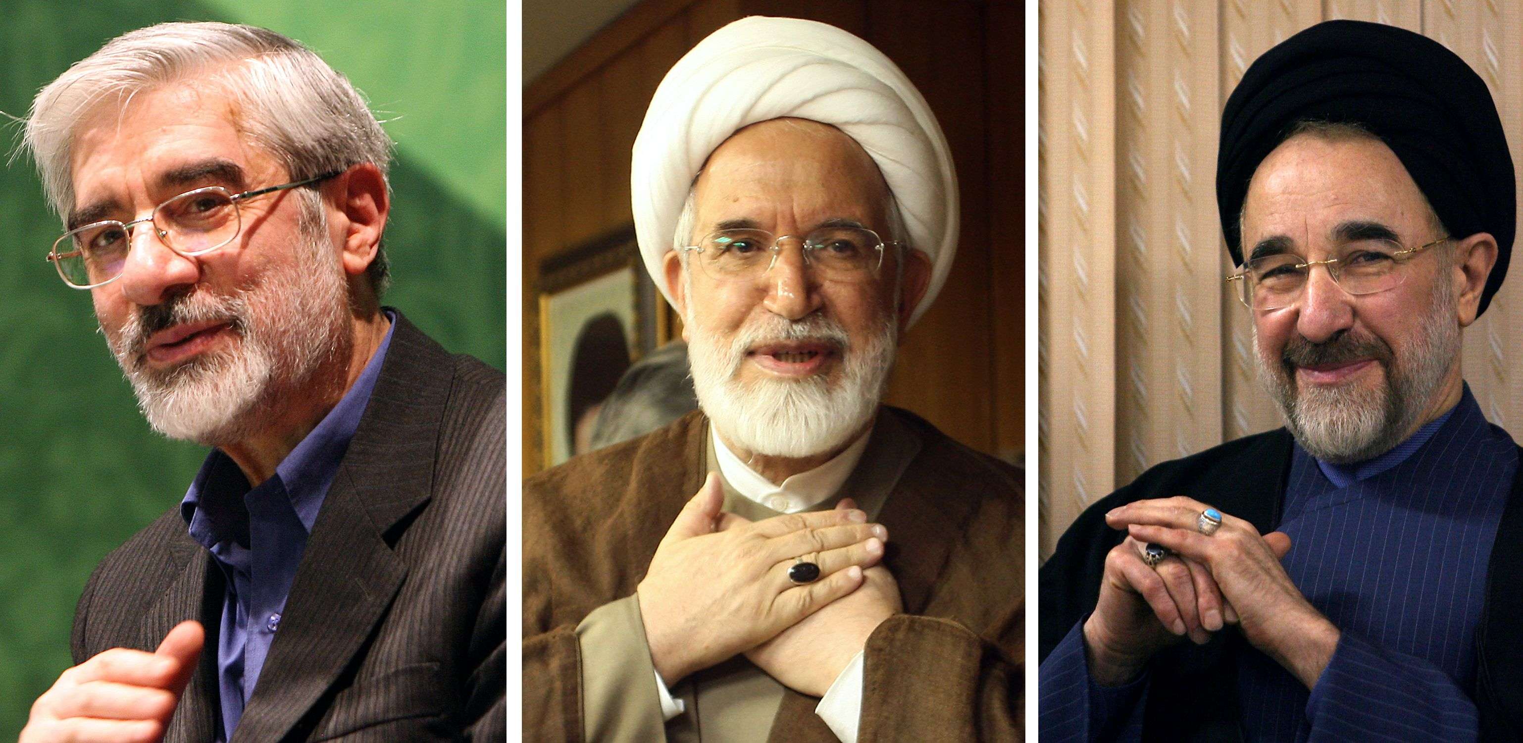 خاتمي يلزم الصمت حيال سياسات خامنئي وكروبي ومير حسين موسوي تحت الاقامة الجبرية منذ نحو 10 سنوات